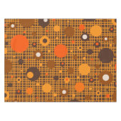 Moderne Dots Woven Muster braun orange Tischdecke (Vorderseite (Horizontal))