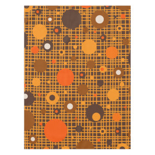 Moderne Dots Woven Muster braun orange Tischdecke