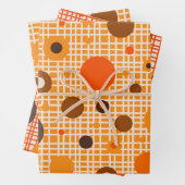 Moderne Dotty Dots Woven Muster aus dem Mittelalte Geschenkpapier Set (Beispiel)