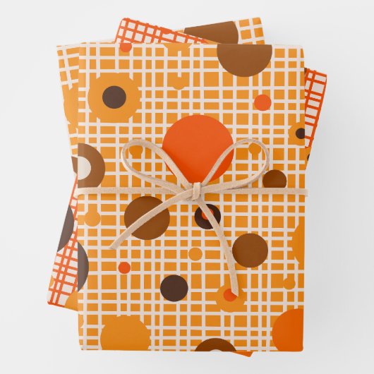 Moderne Dotty Dots Woven Muster aus dem Mittelalte Geschenkpapier Set (Beispiel)