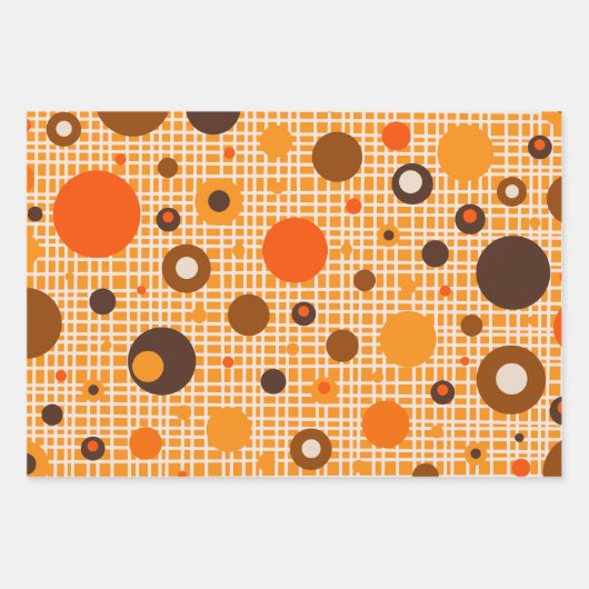 Moderne Dotty Dots Woven Muster aus dem Mittelalte Geschenkpapier Set (Vorderseite 2)