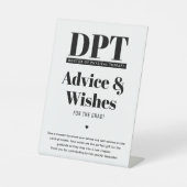 Moderne DPT Graduation Party Beratung & Wünsche Sockelschild (Vorderseite)