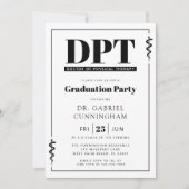 Moderne DPT Promotion zum Doktor der Physiotherapi Einladung (Vorderseite)