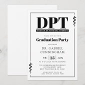 Moderne DPT Promotion zum Doktor der Physiotherapi Einladung (Vorne/Hinten)