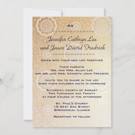 Moderne Drache-Phoenix chinesische Einladung (Rückseite)