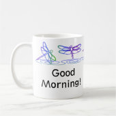 Moderne Drachenfliege - personalisierte Umarmung Kaffeetasse (Links)