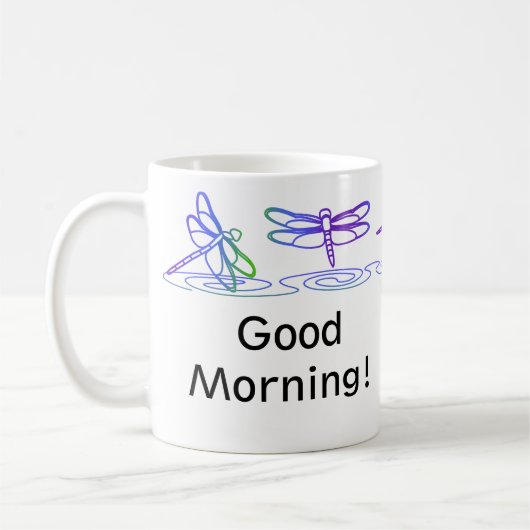 Moderne Drachenfliege - personalisierte Umarmung Kaffeetasse (Links)