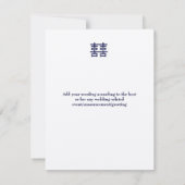 Moderne Dragon-Phoenix-Chinesische Hochzeitseinlad Einladung (Rückseite)