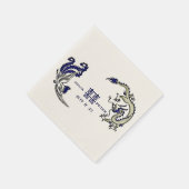 Moderne Dragon-Phoenix Personalisierte chinesische Serviette (Ecke)