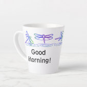 Moderne Dragonfly Personalisierte Latte-Tasse Milchtasse (Linke Ecke)