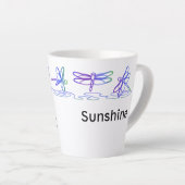Moderne Dragonfly Personalisierte Latte-Tasse Milchtasse (Rechte Ecke)