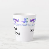 Moderne Dragonfly Personalisierte Latte-Tasse Milchtasse (Vorderseite)