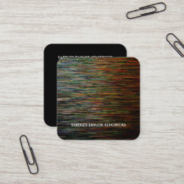 Moderne dramatische Abstrakte Black Business Card Quadratische Visitenkarte