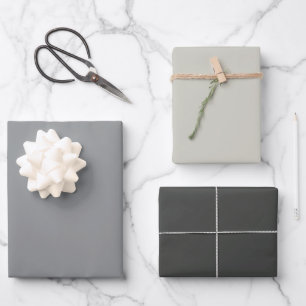 Moderne dramatische graue Geschenkverpackung Geschenkpapier Set