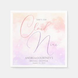 Moderne Dreamy Pastel Pink Cloud Nine Brautparty Serviette
