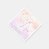 Moderne Dreamy Pastel Pink Cloud Nine Brautparty Serviette (Ecke)