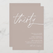 Moderne Drehbuch 30. Geburtstagspartei Einladung (Vorne/Hinten)