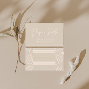 Moderne Drehbuch Babydusche-Windeln Tombola Mitteilungskarte