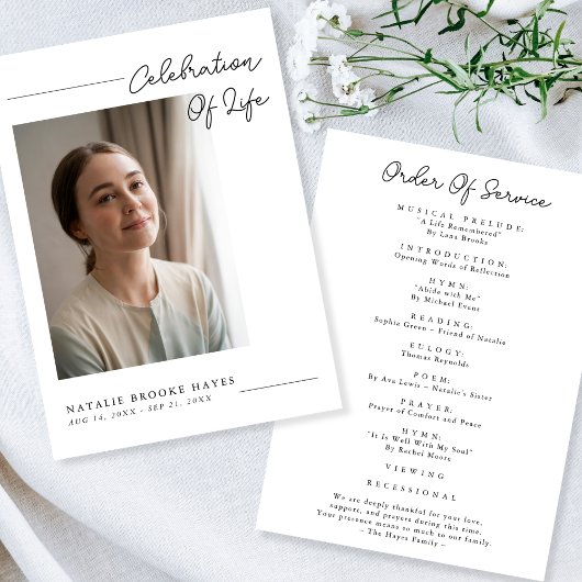 Moderne Drehbuch-Feier zum Foto des Lebens Programm