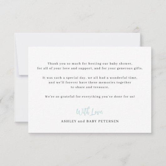 Moderne Drehbuch Foto Junge Dusche Danke (Rückseite)