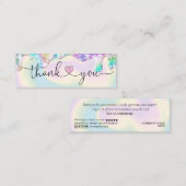 moderne Drehbuch-Holografie danke für Ihre Bestell Mini Visitenkarte (Vorne/Hinten)