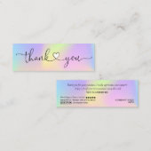 moderne Drehbuch-Holografie danke für Ihre Bestell Mini Visitenkarte (Vorne/Hinten)