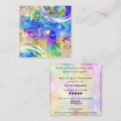 moderne Drehbuch-Holografie danke für Ihre Bestell Quadratische Visitenkarte (Vorne/Hinten)