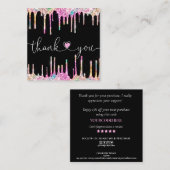 moderne Drehbuch-Holografie danke für Ihre Bestell Quadratische Visitenkarte (Vorne/Hinten)