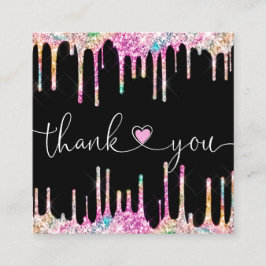 moderne Drehbuch-Holografie danke für Ihre Bestell Quadratische Visitenkarte