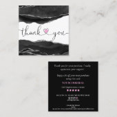 moderne Drehbuch-Holografie danke für Ihre Bestell Quadratische Visitenkarte (Vorne/Hinten)