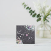 moderne Drehbuch-Holografie danke für Ihre Bestell Quadratische Visitenkarte (Stehend Vorderseite)