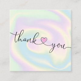 moderne Drehbuch-Holografie danke für Ihre Bestell Quadratische Visitenkarte