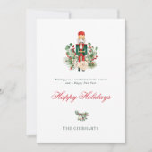 Moderne Drehbuch Nutcracker Happy Holidays Feiertagskarte (Vorderseite)