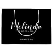 Moderne Drehbuch Personalisierte Bridesmaier Große Geschenktüte (Vorderseite)