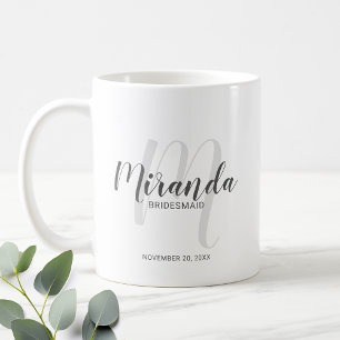 Moderne Drehbuch Personalisierte Bridesmaier Kaffeetasse
