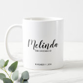 Moderne Drehbuch Personalisierte Bridesmaier Kaffeetasse