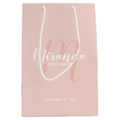 Moderne Drehbuch Personalisierte Bridesmaier Mittlere Geschenktüte (Vorderseite)