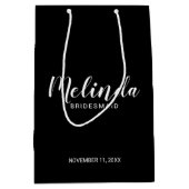Moderne Drehbuch Personalisierte Bridesmaier Mittlere Geschenktüte (Vorderseite)