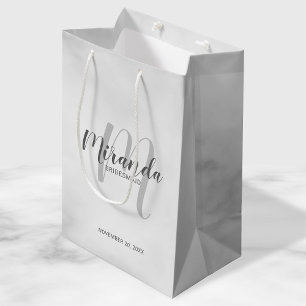 Moderne Drehbuch Personalisierte Bridesmaier Mittlere Geschenktüte