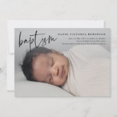 Moderne Drehbuch Religiöse Taufe & Christening Einladung (Vorderseite)