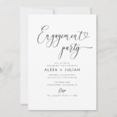 Moderne Drehbuch-schwarz-weiß-Gesprächspartei Einladung (Vorderseite)