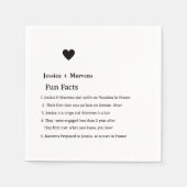 Moderne Drehbuch Spaß Fakten Hochzeitsnapkins Serviette (Vorderseite)