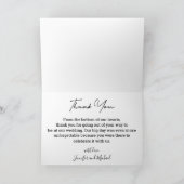 moderne Drehbuch stilvolle Hochzeit 3 Fotos Collag Dankeskarte (Innenseite)