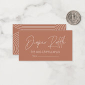 Moderne Drehbuch Terracotta Babydusche Windpreisra Mitteilungskarte (Vorderseite/Rückseite Beispiel)