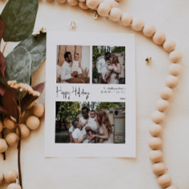 Moderne Drehbuchaufenthalte im Mittelpunkt Drei Fo Feiertagskarte