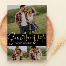 Moderne Drehbuchentwicklung mit drei Fotos Save th