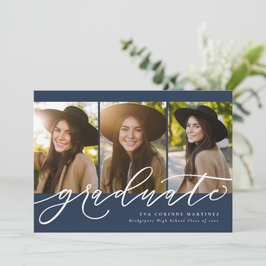 Moderne Drehbücher absolvieren drei Foto Marine Ab Ankündigung (Stehend Vorderseite)