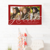 Moderne Drehbücher absolvieren drei Foto roten Abs Banner (Insitu)