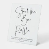 Moderne Drehbücher für den Bar Raffle Sockelschild (Vorderseite)