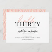 Moderne Drehbücher & geometrische 30. Geburtstag (Vorne/Hinten)